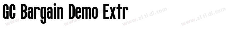 GC Bargain Demo Extr字体转换